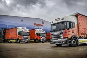 Bacton Transport Scania trucks